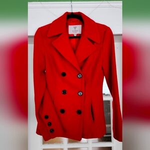 Guess Scarlet Pea Coat with Black Buttons